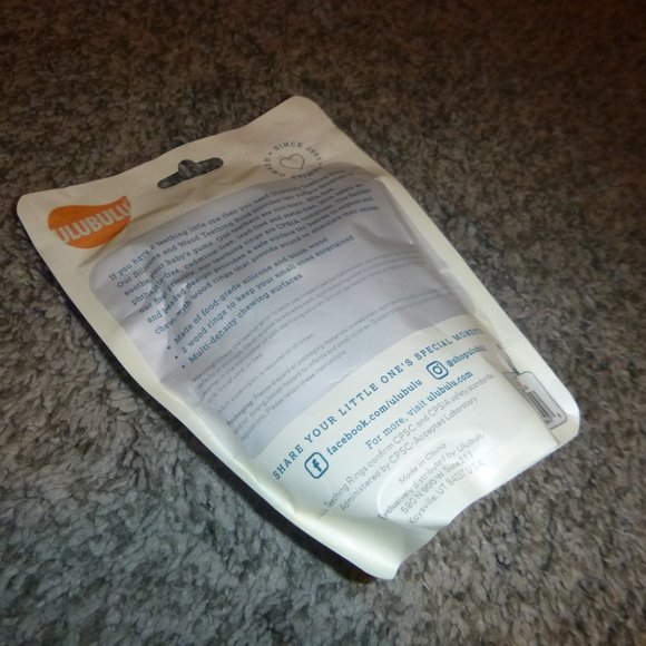 Set of 2 Silicone Wood Teether Ulubulu Lila & Jack *BRAND NEW* *FREE SHIPPING* - Picture 3 of 5